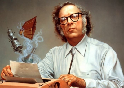 Drawing of Isaac Asimov